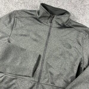 The North Face Jacket Mens Medium Gray WindWall Full Zip‎ Fleece Lined Outdoor